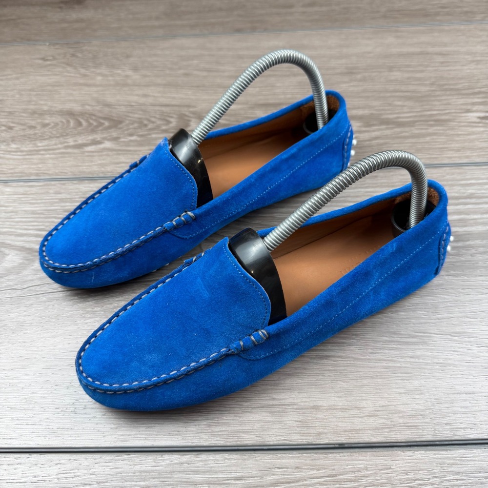 M.Gemi Womens Felize Suede Driving Loafers Moccasins Blue 39.5 US 8.5